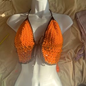 Halloween crochet crop top